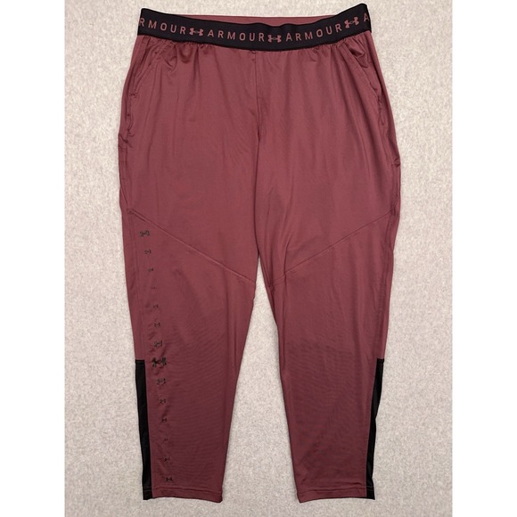 Under Armour UA Unstoppable Joggers Women's XL‎ Red Stretch Tapered Gym Running - Picture 1 of 9